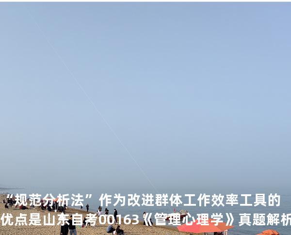 “规范分析法”作为改进群体工作效率工具的优点是  山东自考00163《管理心理学》真题解析备考2025年10月