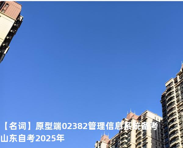 【名词】原型端:02382管理信息系统备考山东自考2025年