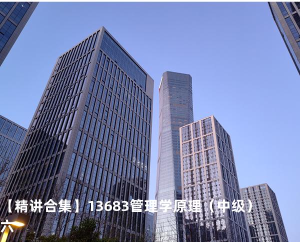  【精讲合集】13683 管理学原理（中级）六