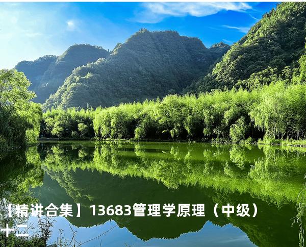  【精讲合集】13683 管理学原理（中级）十二
