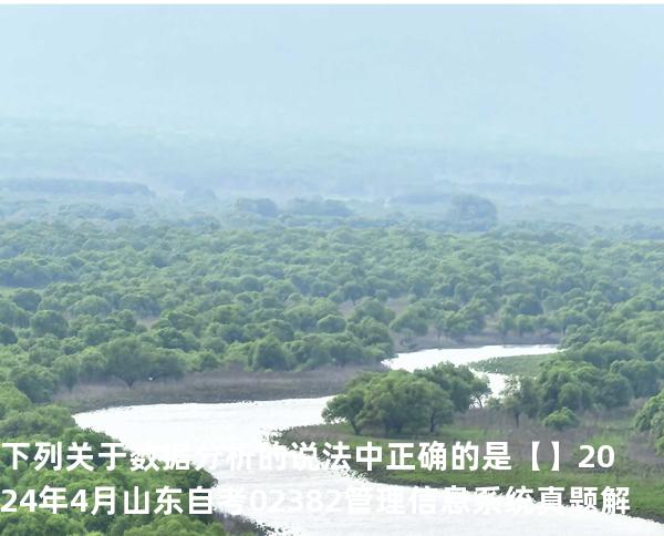 下列关于数据分析的说法中正确的是【】2024 年 4 月 山东自考 02382管理信息系统 真题解