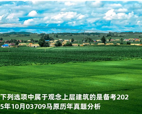 下列选项中属于观念上层建筑的是备考2025年10月 03709马原   历年真题分析