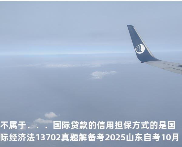 不属于．．．国际贷款的信用担保方式的是国际经济法 13702 真题解 备考2025山东自考10月