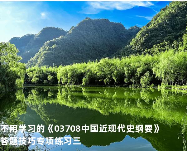 不用学习的《03708中国近现代史纲要》答题技巧专项练习三