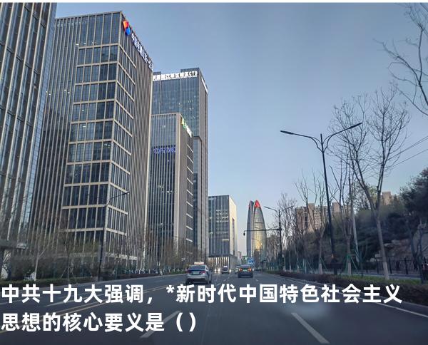 中共十九大强调，*新时代中国特色社会主义思想的核心要义是（ ）