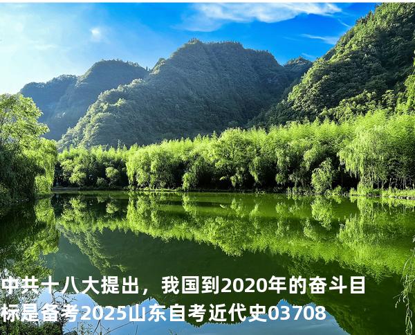 中共十八大提出，我国到2020年的奋斗目标是 备考2025山东自考 近代史 03708