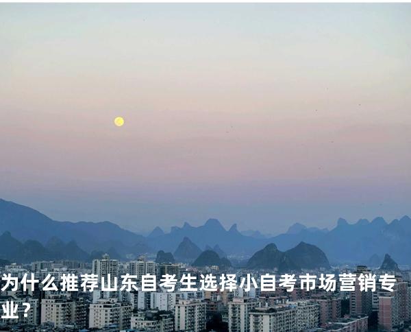 为什么推荐山东自考生选择小自考市场营销专业？