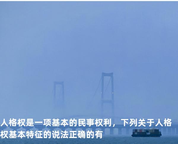 人格权是一项基本的民事权利，下列关于人格权基本特征的说法正确的有