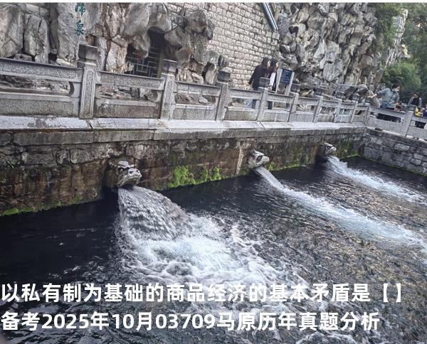 以私有制为基础的商品经济的基本矛盾是【】备考2025年10月 03709马原   历年真题分析