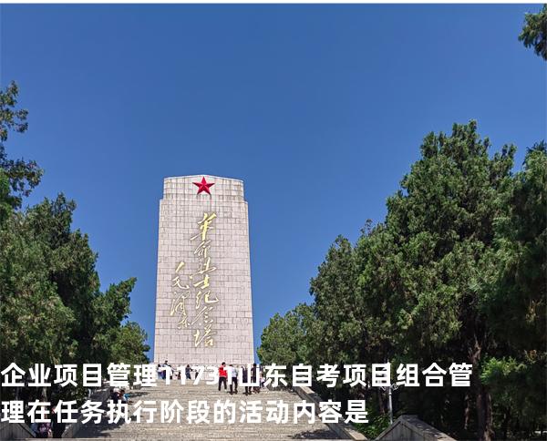 企业项目管理 11731 山东自考 项目组合管理在任务执行阶段的活动内容是