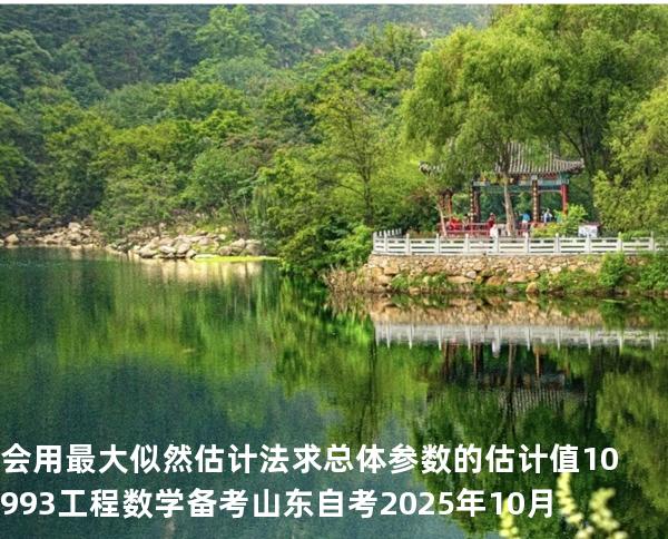 会用最大似然估计法求总体参数的估计值10993工程数学 备考山东自考2025年10月