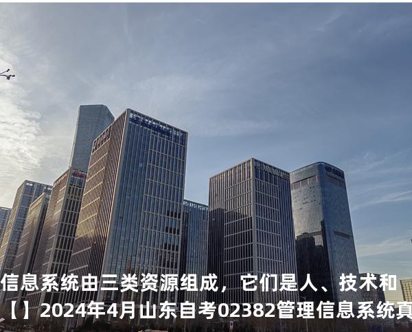 信息系统由三类资源组成，它们是人、技术和【】2024 年 4 月 山东自考 02382管理信息系统 真题解