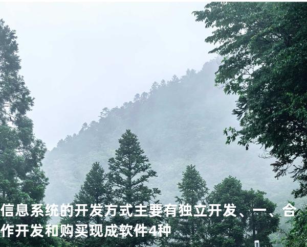 信息系统的开发方式主要有独立开发、一、合作开发和购买现成软件4种