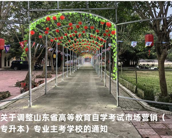 关于调整山东省高等教育自学考试市场营销（专升本）专业主考学校的通知