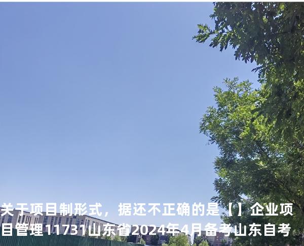 关于项目制形式，据还不正确的是【】企业项目管理 11731 山东省2024年4月 备考山东自考