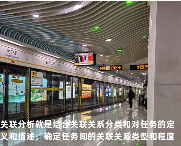 关联分析就是结合关联关系分类和对任务的定义和描述，确定任务间的关联关系类型和程度