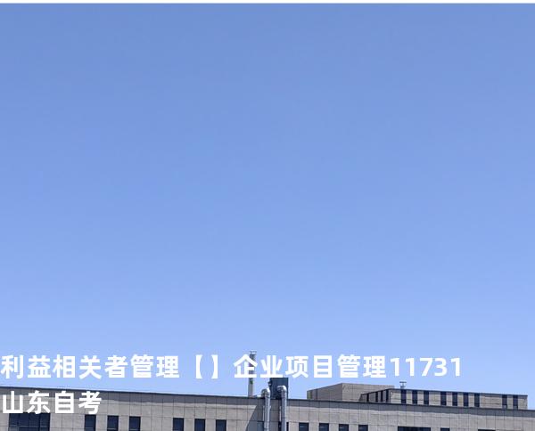 利益相关者管理【】企业项目管理 11731 山东自考