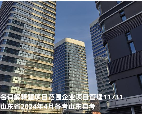 名词解释题项目范围企业项目管理 11731 山东省2024年4月 备考山东自考