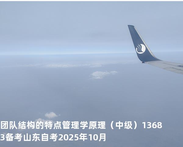 团队结构的特点 管理学原理（中级）13683备考山东自考2025年10月