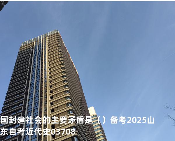 国封建社会的主要矛盾是（  ）备考2025山东自考 近代史 03708