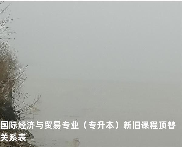 国际经济与贸易专业（专升本）新旧课程顶替关系表