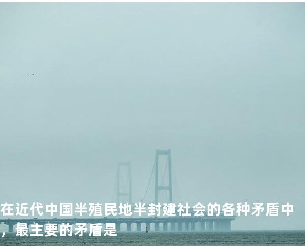 在近代中国半殖民地半封建社会的各种矛盾中，最主要的矛盾是