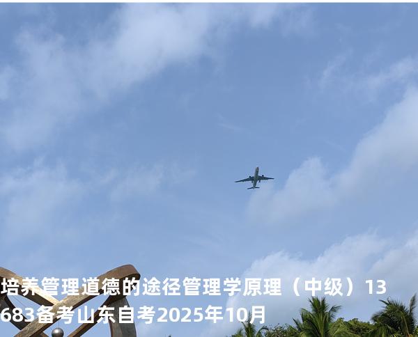培养管理道德的途径管理学原理（中级）13683备考山东自考2025年10月