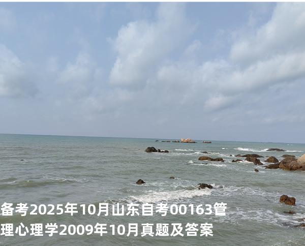 备考2025年10月山东自考00163管理心理学2009年10月真题及答案