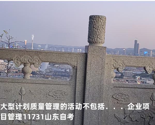 大型计划质量管理的活动不包括．．．企业项目管理 11731 山东自考