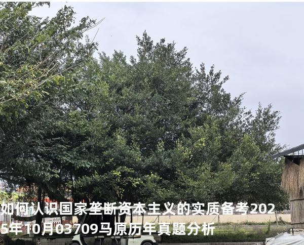 如何认识国家垄断资本主义的实质备考2025年10月 03709马原   历年真题分析