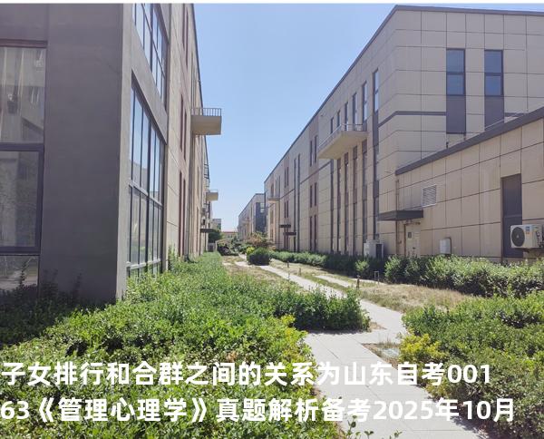 子女排行和合群之间的关系为  山东自考00163《管理心理学》真题解析备考2025年10月