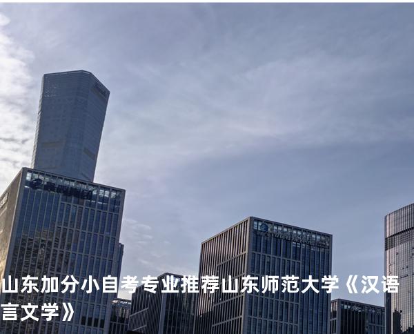 山东加分小自考专业推荐 山东师范大学《汉语言文学》
