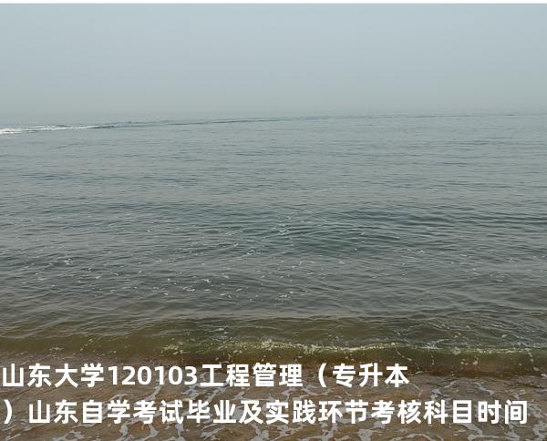 山东大学	120103	工程管理（专升本）山东自学考试毕业及实践环节考核科目时间