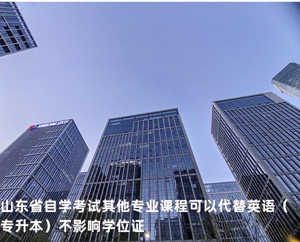 山东省自学考试其他专业课程可以代替英语（专升本）不影响学位证