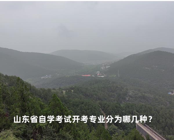 山东省自学考试开考专业分为哪几种？