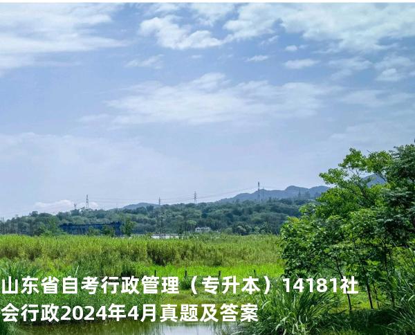 山东省自考行政管理（专升本）14181社会行政2024年4月真题及答案