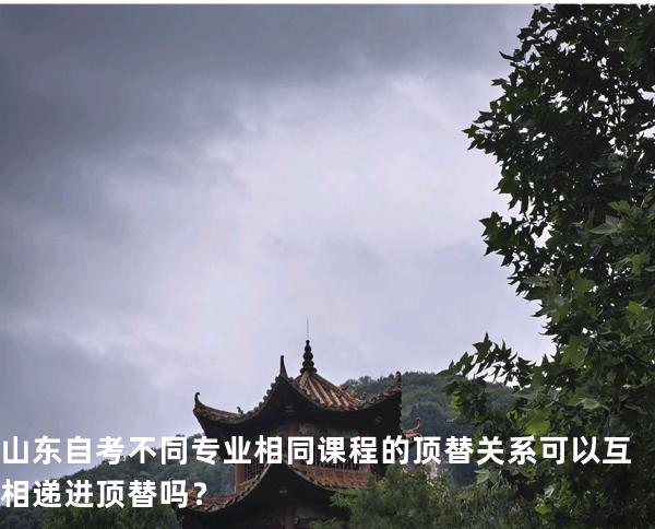 山东自考不同专业相同课程的顶替关系可以互相递进顶替吗？
