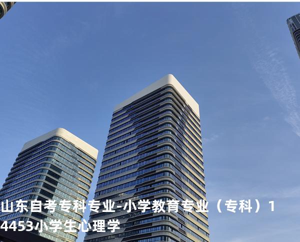 山东自考专科专业-小学教育专业（专科）14453小学生心理学