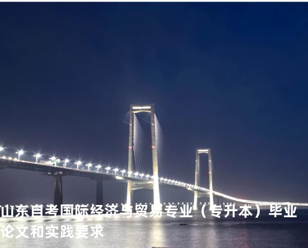 山东自考国际经济与贸易专业（专升本）毕业论文和实践要求