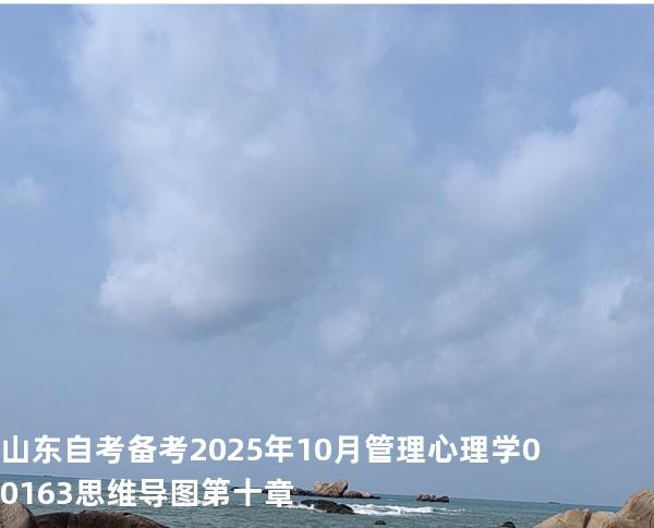 山东自考备考2025年10月管理心理学 00163 思维导图 第十章