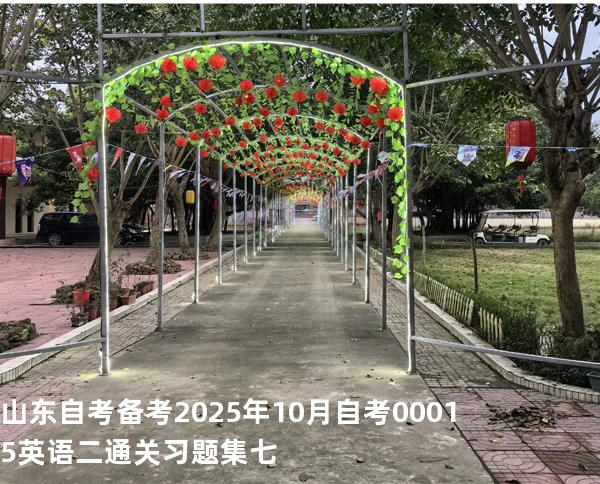 山东自考备考2025年10月自考 00015英语二 通关习题集七