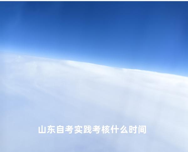 山东自考实践考核什么时间