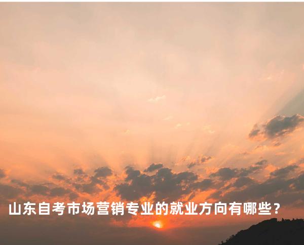 山东自考市场营销专业的就业方向有哪些？