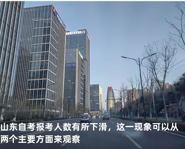 山东自考报考人数有所下滑，这一现象可以从两个主要方面来观察