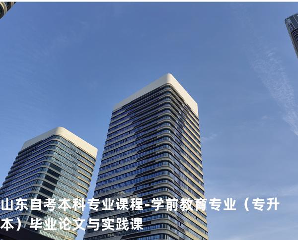 山东自考本科专业课程-学前教育专业（专升本）毕业论文与实践课
