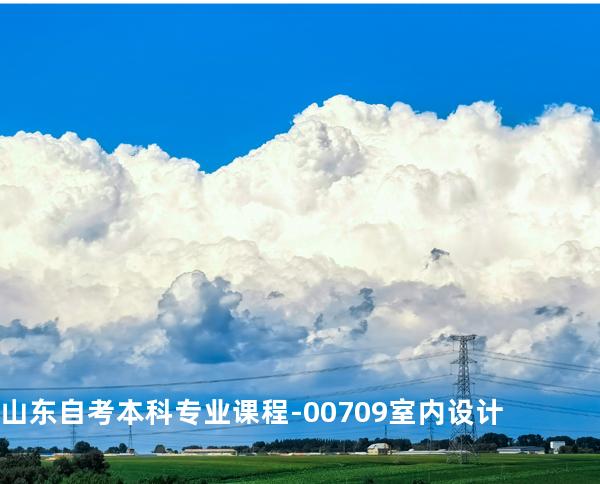 山东自考本科专业课程- 00709室内设计