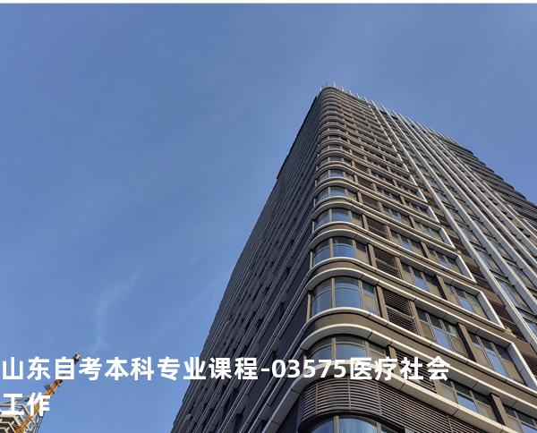 山东自考本科专业课程-03575医疗社会工作