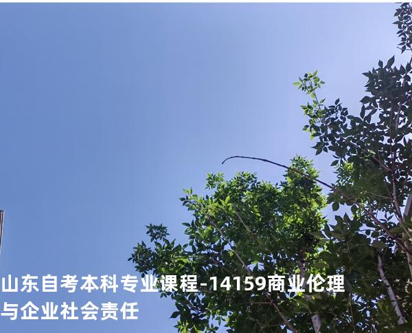 山东自考本科专业课程-14159商业伦理与企业社会责任