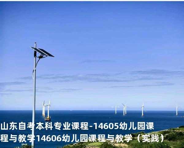 山东自考本科专业课程-14605幼儿园课程与教学 14606幼儿园课程与教学（实践）