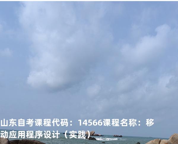 山东自考课程代码：14566  课程名称： 移动应用程序设计（实践）